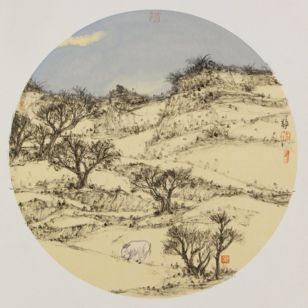 王静山水画作品赏析质朴生动的山水风光生命的张力跃然纸上博宝资讯