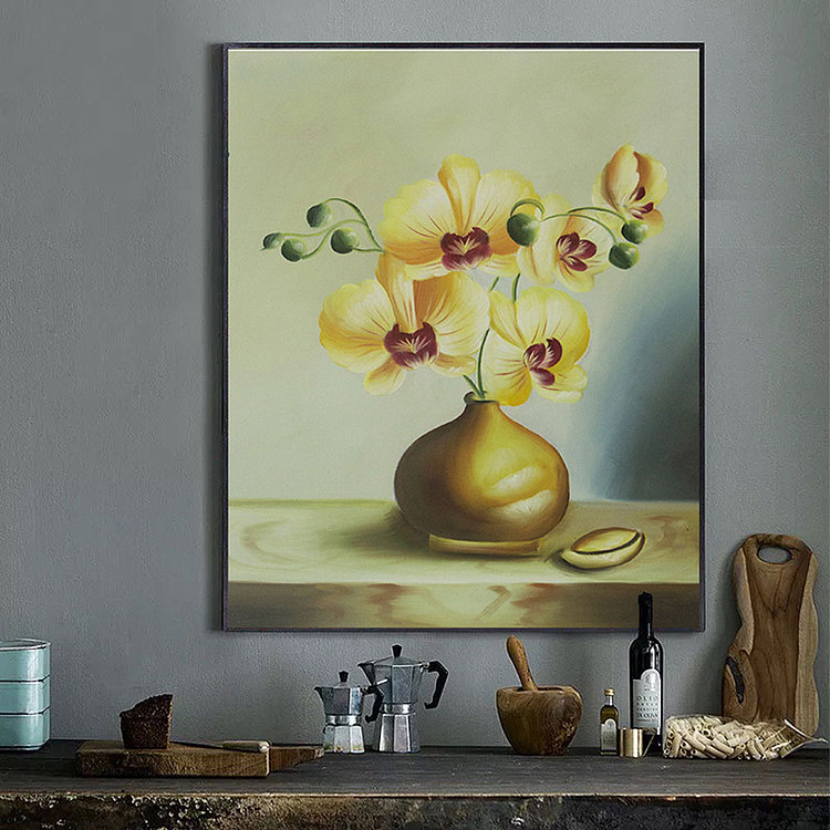 0B 限量周末惠  《静物&mdash;&mdash;优雅兰花》当代油画家 王露露  甄选精品油画