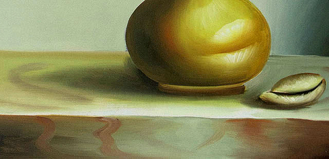 0B 《静物&mdash;&mdash;优雅兰花》当代油画家 王露露  甄选精品油画