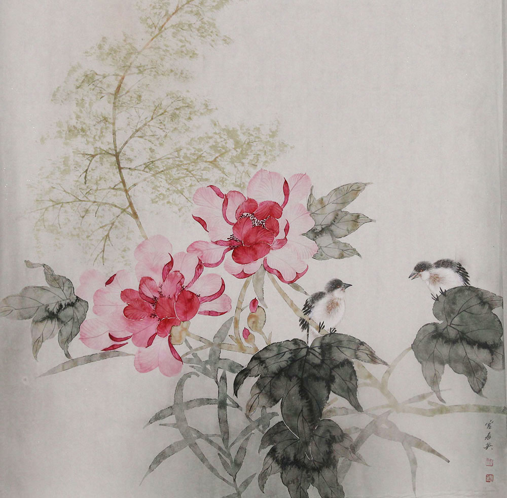 官春英花鸟画作品赏析 | 构图细腻 独具匠心【博宝