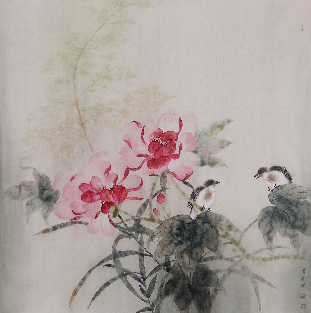 官春英花鸟画作品赏析 | 清新脱俗 雅韵自生【博宝