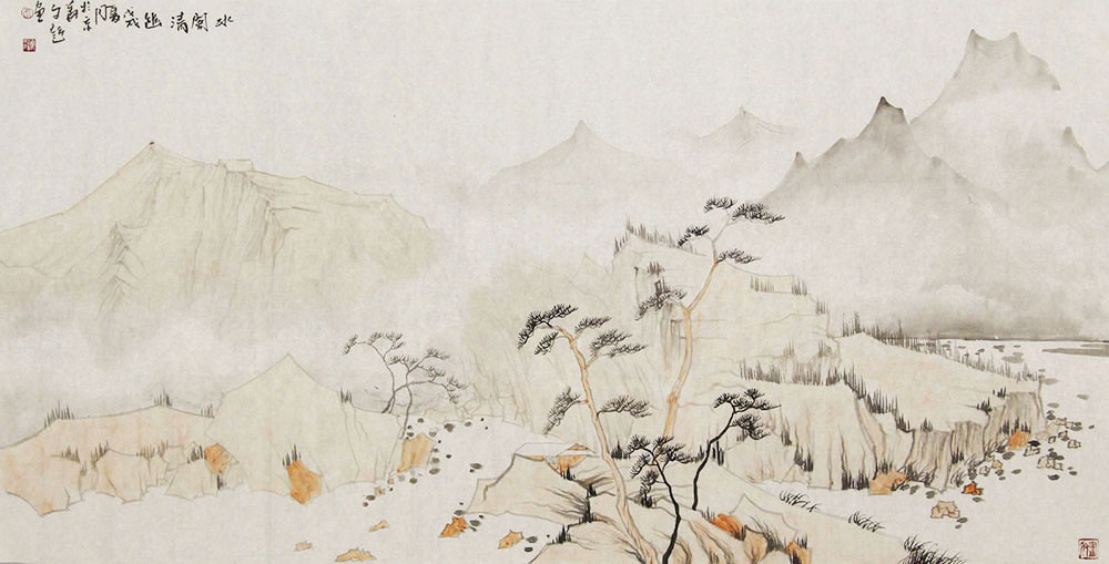 朱文超山水画作品赏析 | 笔意清新,墨色朦胧,意境不俗【博宝·资讯】