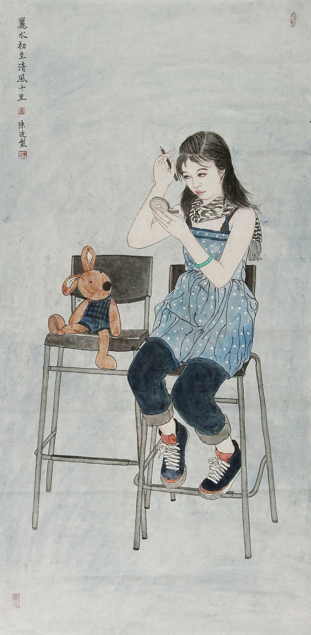 陈波人物画作品赏析 | 描绘不同场景下的青春女子,散发着迷人的魅力