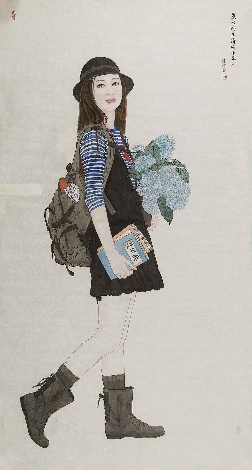 陈波人物画作品赏析 | 描绘不同场景下的青春女子,散发着迷人的魅力
