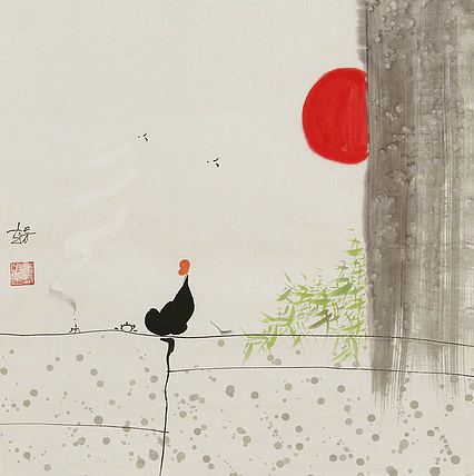 当代画家 赵芳 人物 国画