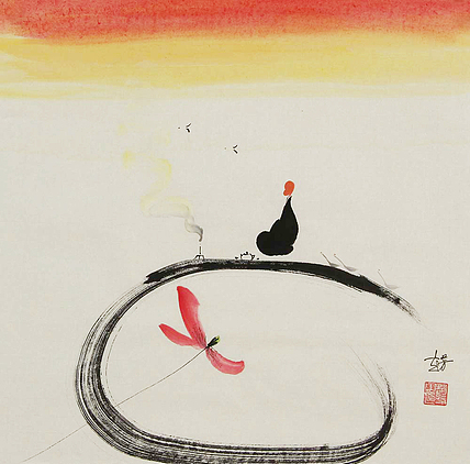 赵芳 人物 国画