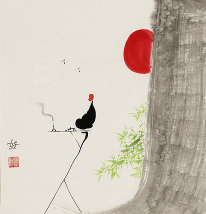 赵芳 人物 国画