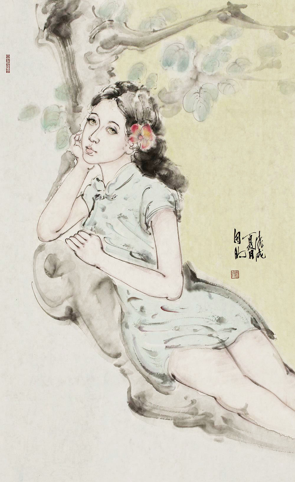 刘向明人物画作品赏析 | 个性时尚 楚楚动人【博宝资讯】