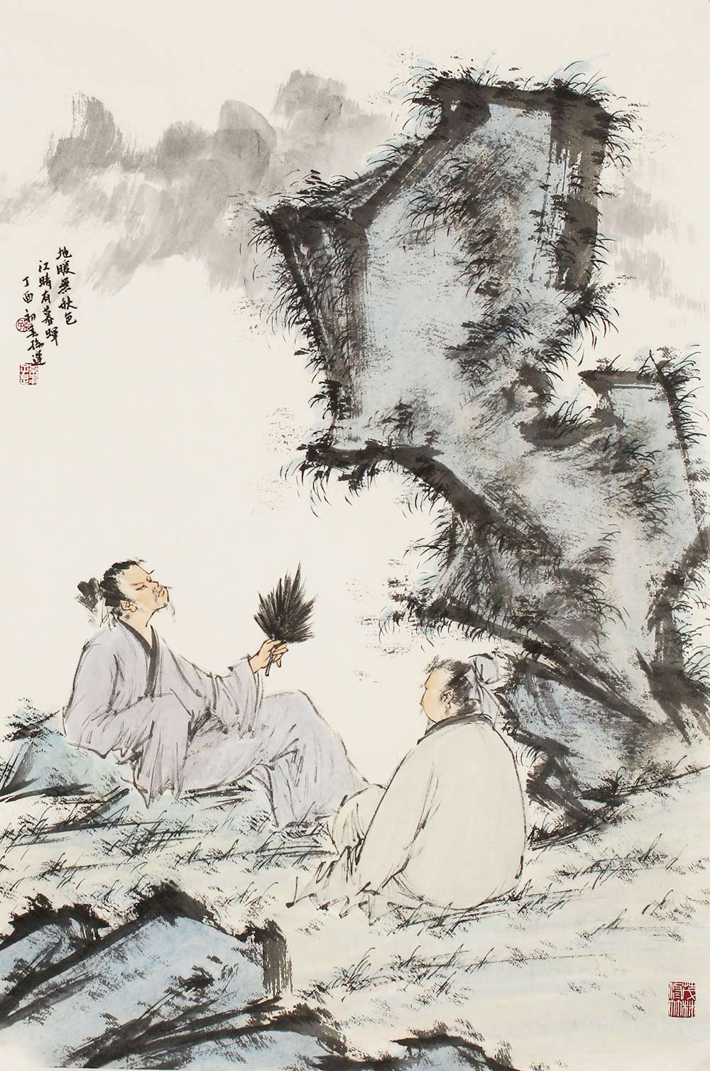 孙峰人物画作品赏析 | 笔墨写意,情景交融,传递出强烈的古典文化气息