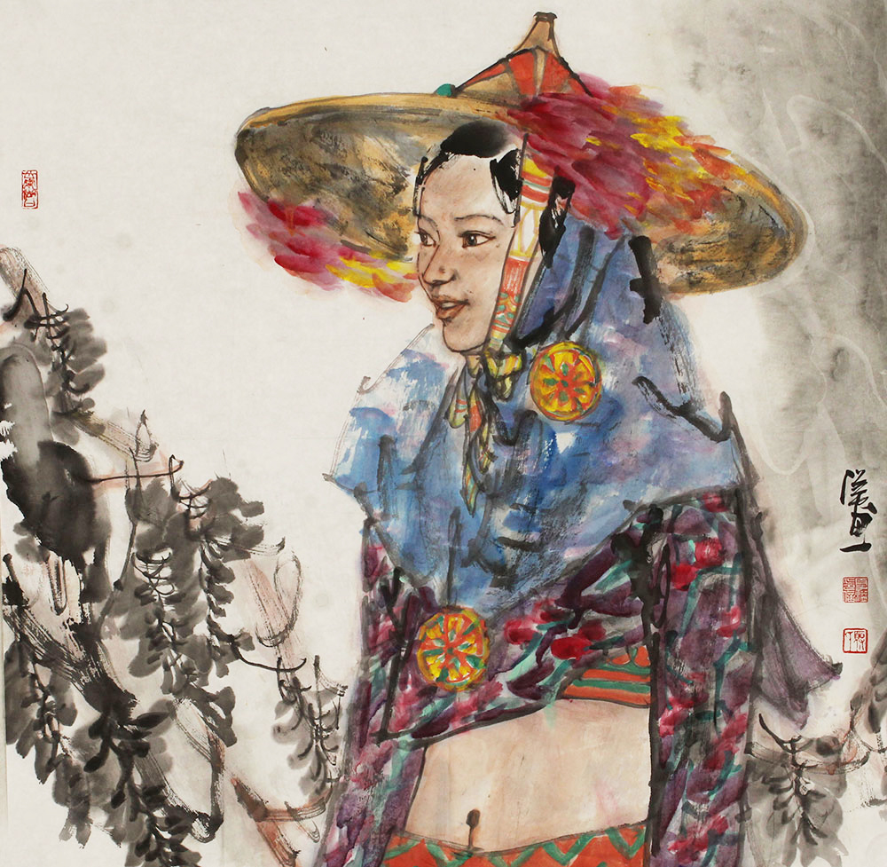 夏溢人物画作品赏析 | 惠女风情 魅力独特【博宝资讯】