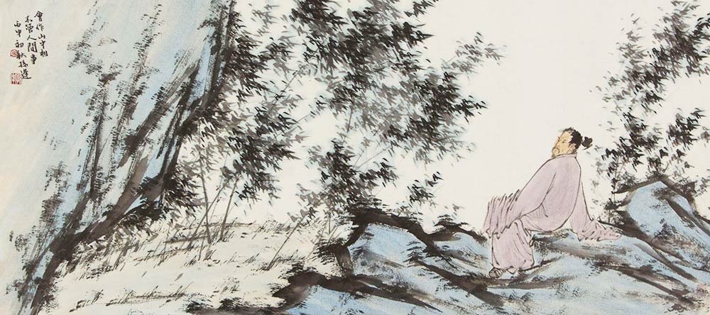 孙峰人物画作品赏析 | 着重表现古代文人雅士在旷野中的状态,具有艺术