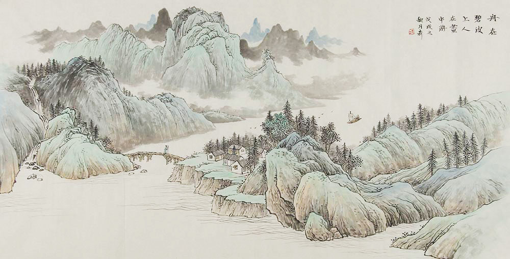 张月奇山水画作品图片