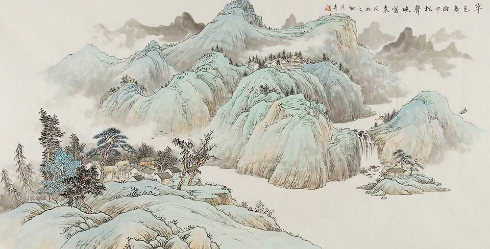 张月奇山水画作品赏析 | 营造清新古雅之境【博宝·资讯】
