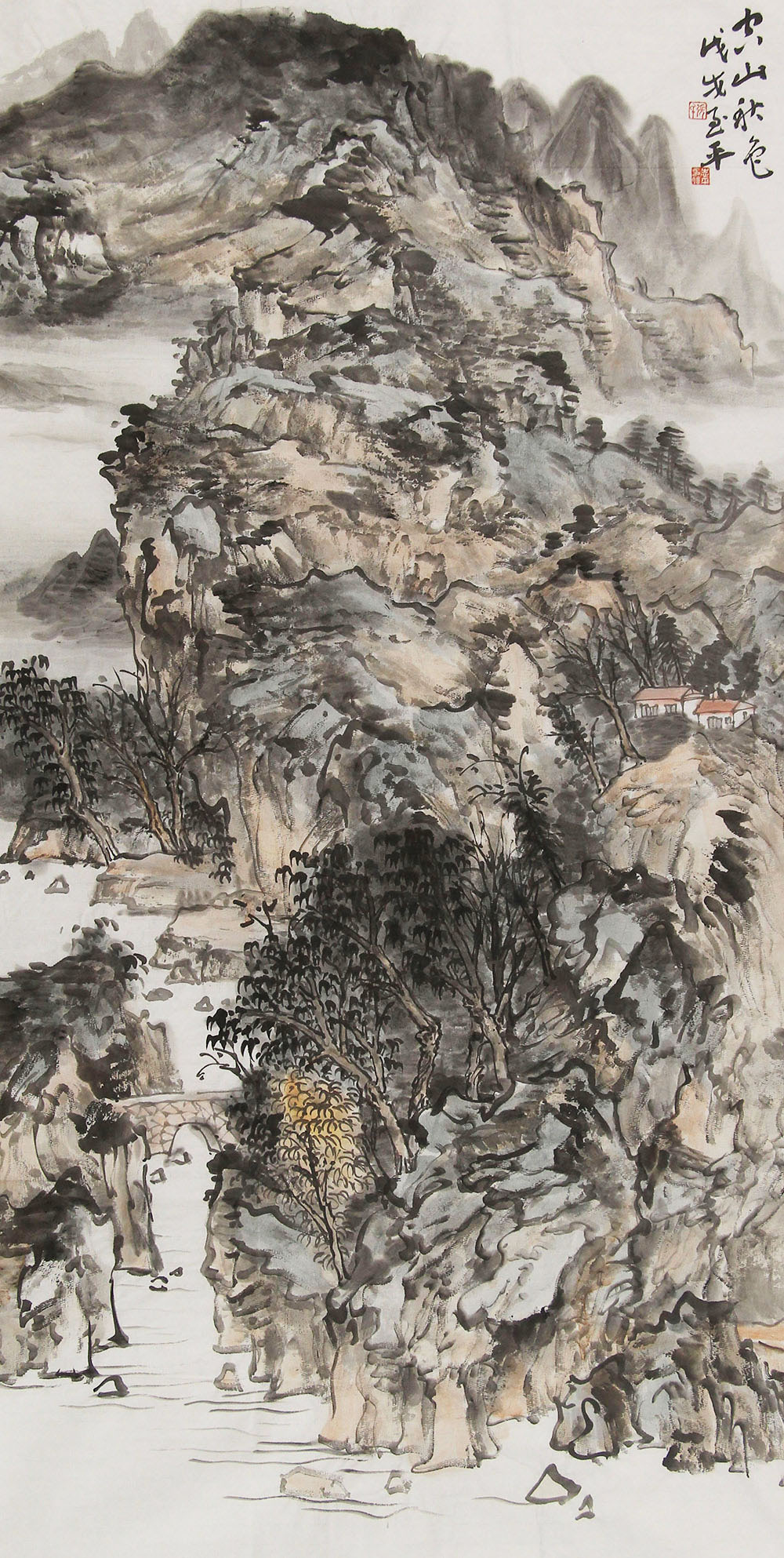 张志平山水画作品赏析 | 以素雅色彩著称,线条粗犷,虚实结合,散发强烈