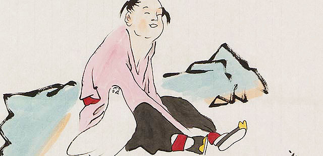 当代画家 蒋镇隆 人物 国画