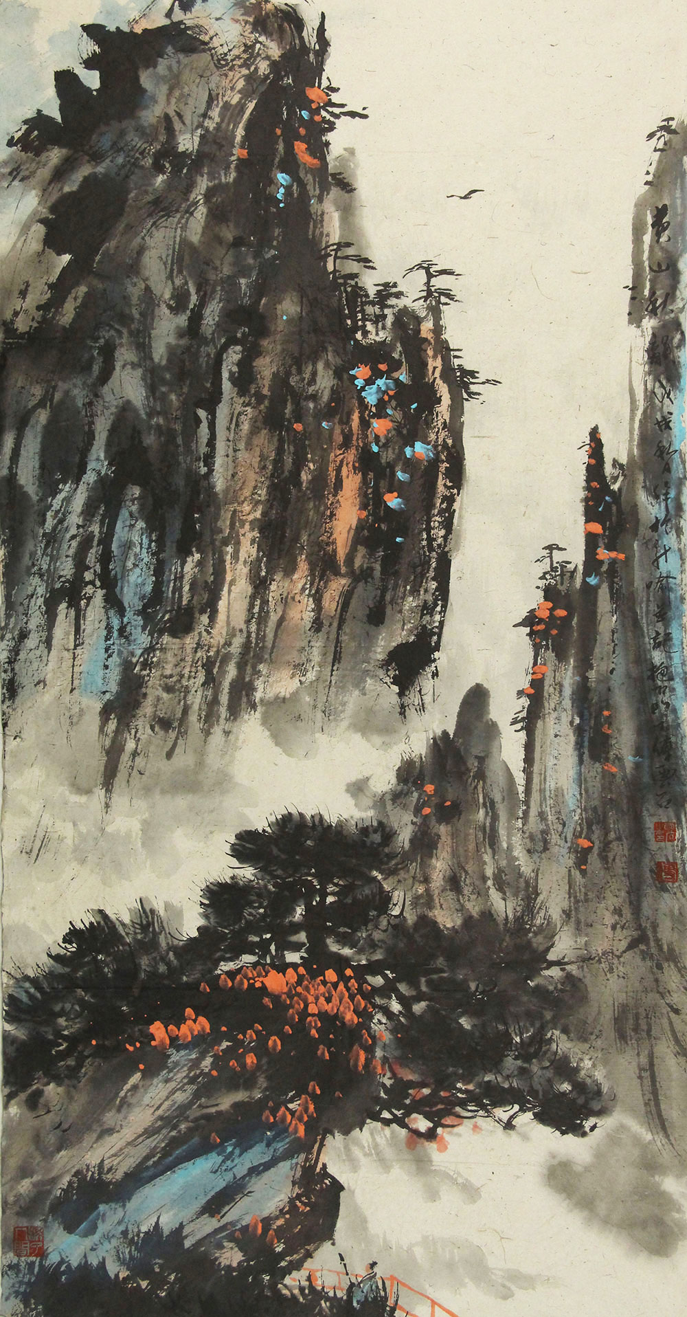 傅云石山水画作品赏析 | 横涂竖抹,随势铺衍,笔法写意,墨韵淋漓【博宝