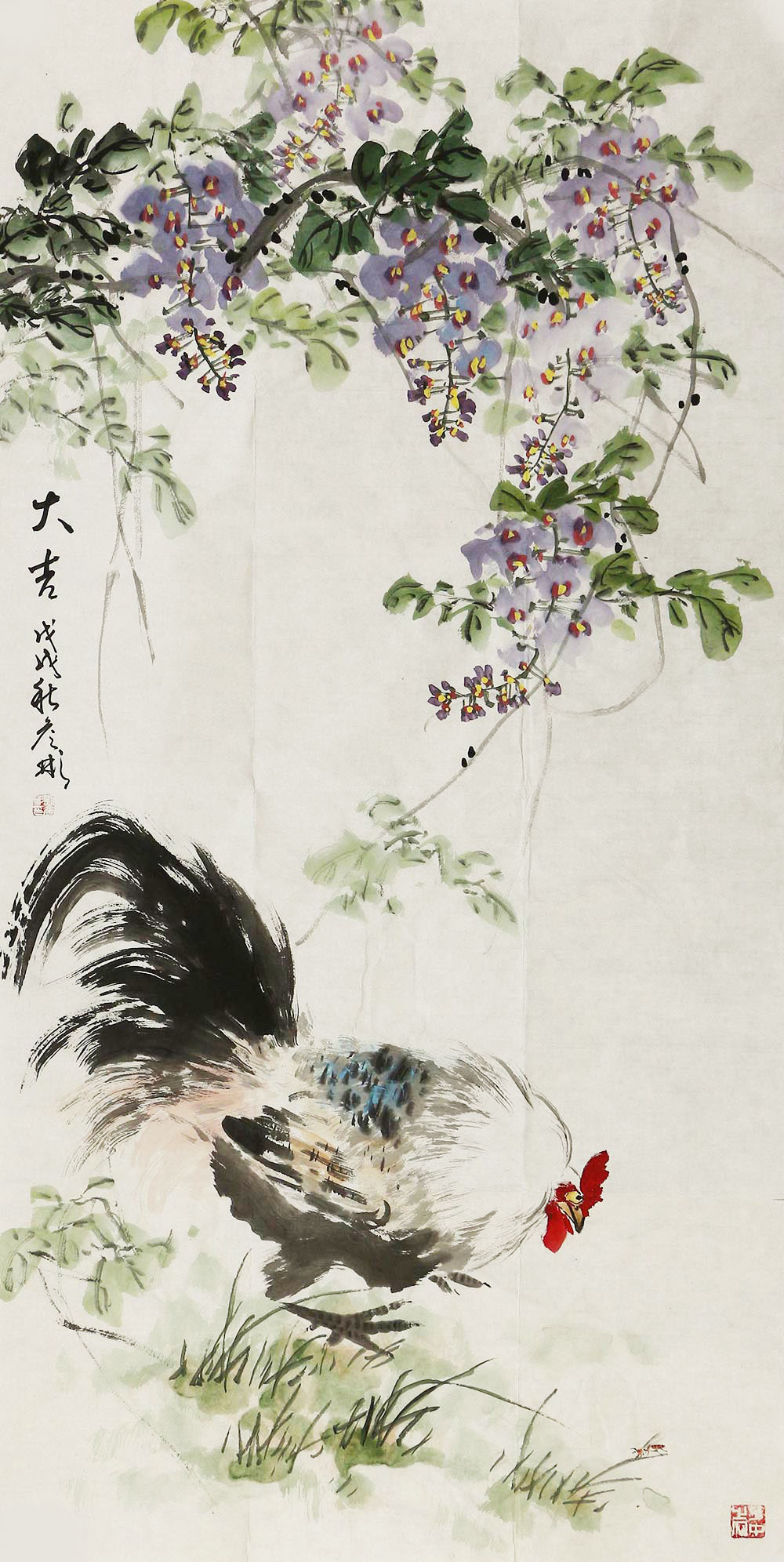 刘彦彬花鸟画作品赏析 | 绘画鸡是他的最爱,独特的画面诠释和记录着