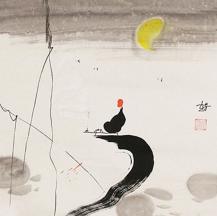 赵芳 人物禅意 国画