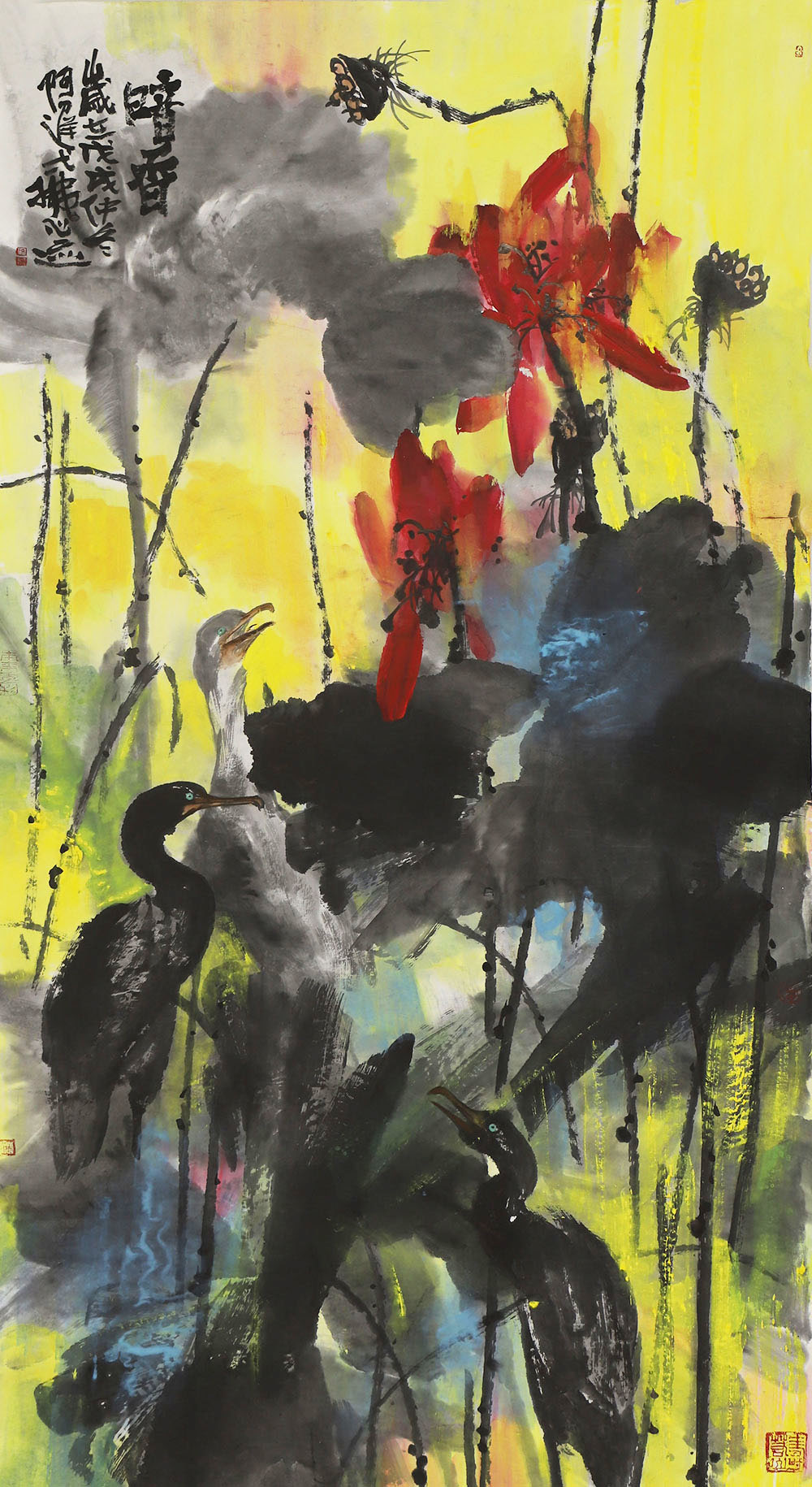 陈德彪花鸟画作品赏析 | 设色浓郁,韵味浓烈,形神兼备,凸显装饰美感