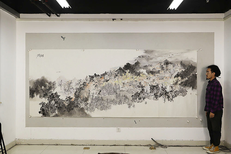 巨幅丈二展览精品&mdash;&mdash; 天津美术学院 刘子展 山水 12月1日成果展展览作品 国画