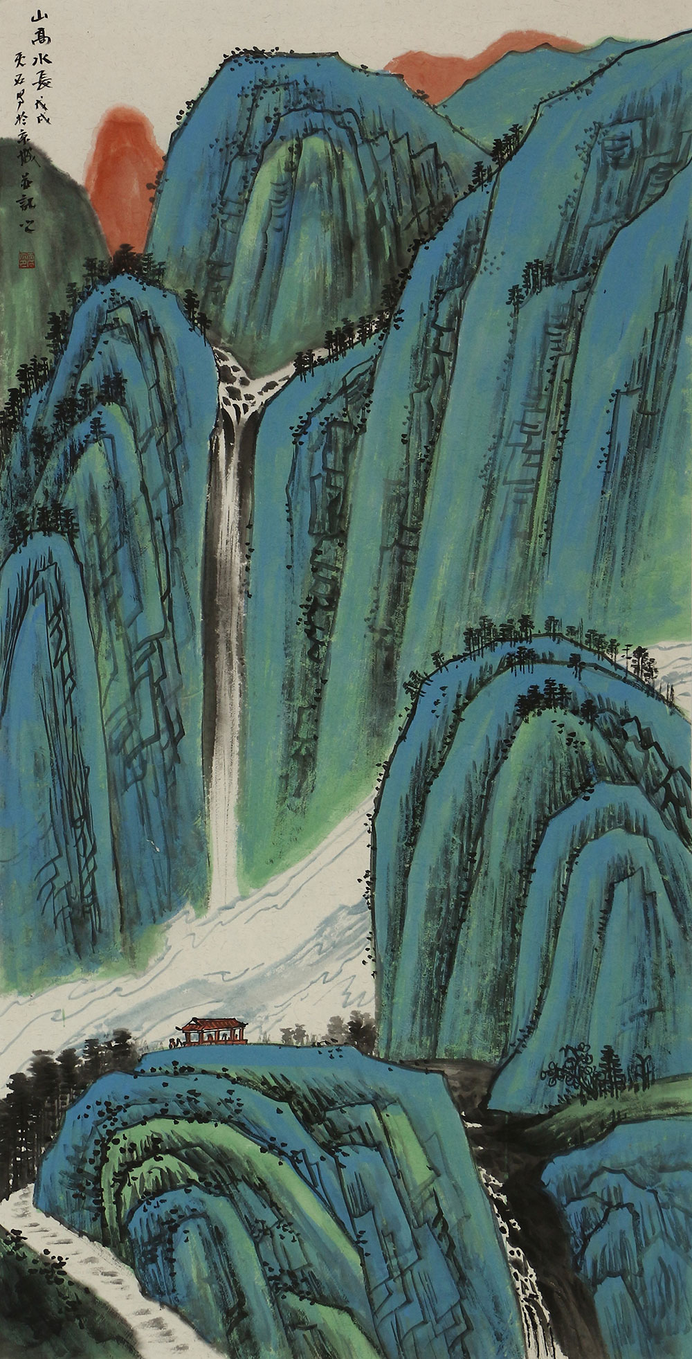 吴金龙山水画作品赏析 | 色彩斑斓的画面,山高水长的意境【博宝·资讯