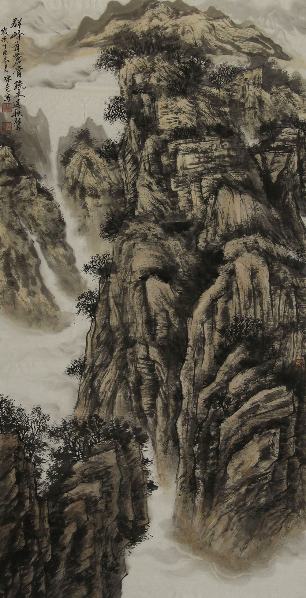 陈尧山水画作品赏析 | 参差错落,跌宕起伏,体现波澜壮阔的山水风韵