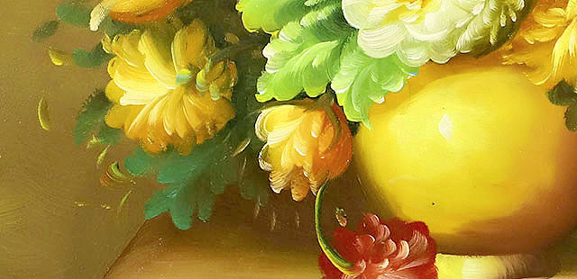 青年油画家 文惠 花卉装饰油画