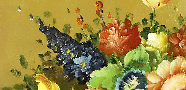 青年油画家 文惠 花卉装饰油画