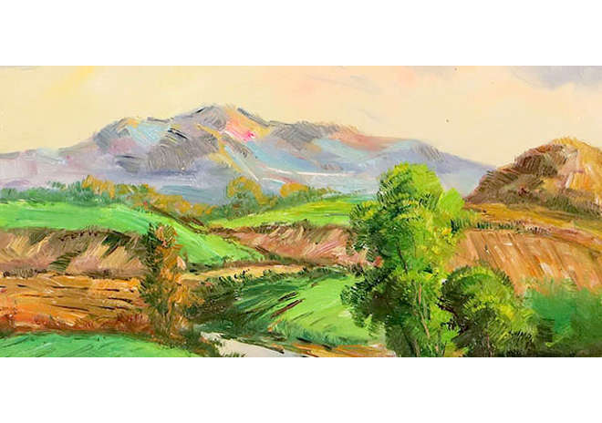 0b 当代著名风景油画家 刘春建 油画