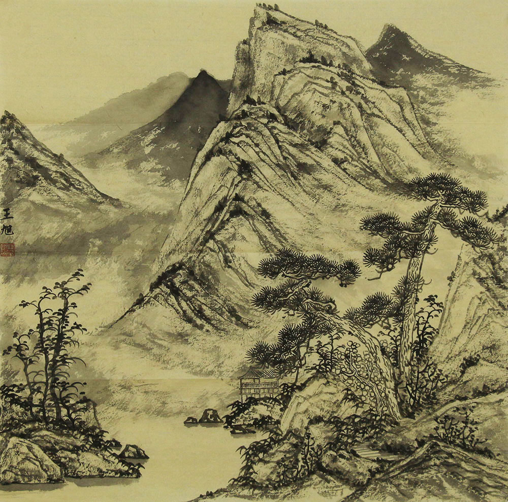 王旭山水画作品赏析 | 意蕴清雅,大气幽寂,天人合一,充满禅意【博宝