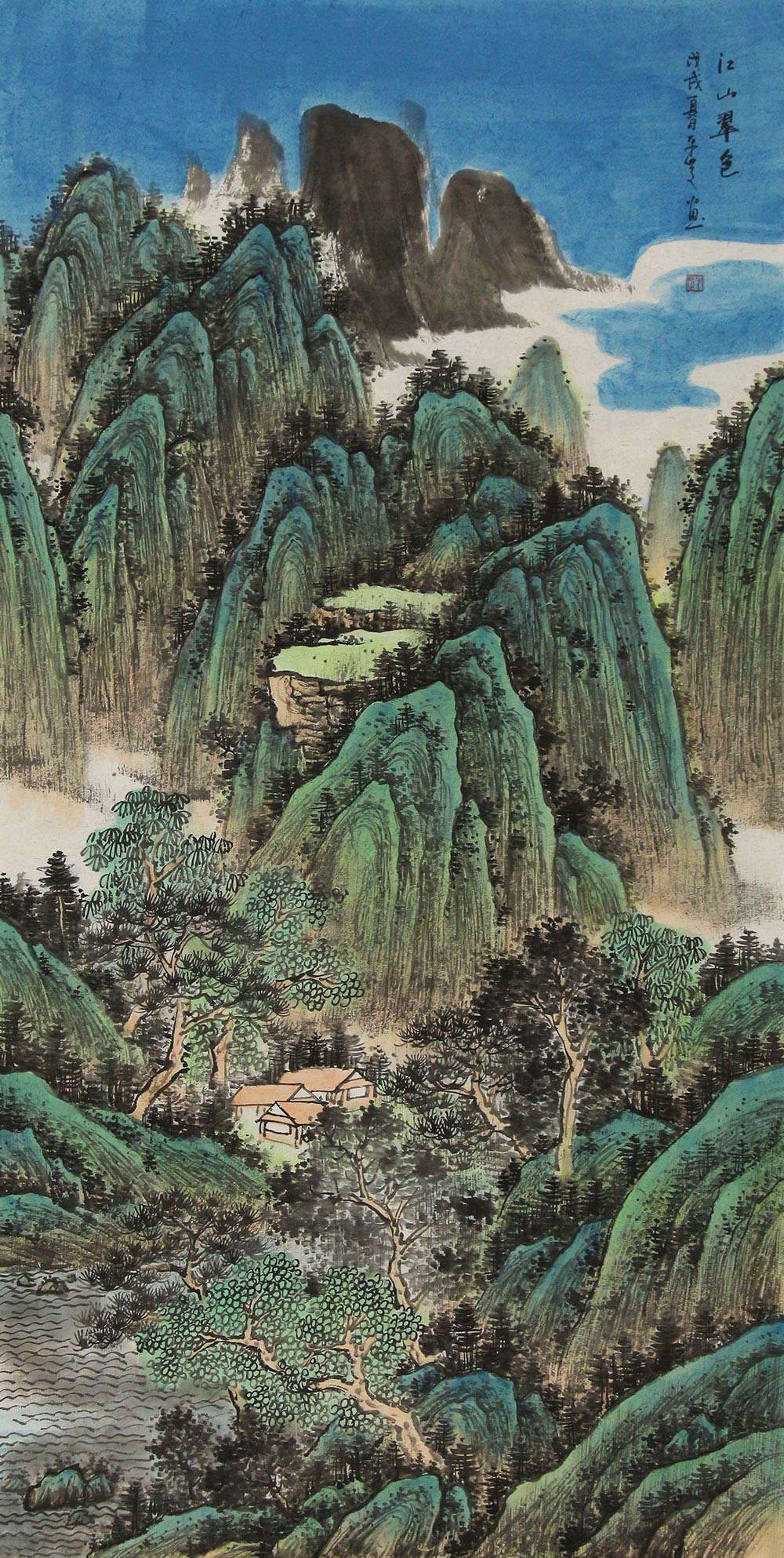 李平芝山水画作品赏析 | 如梦如幻的画面,青绿山水的标杆【博宝资讯】