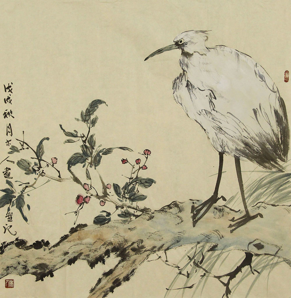 李辉花鸟画作品赏析 | 画面单纯,情致生动,注重造型,灵动悠然【博宝