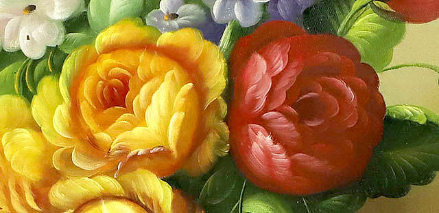 精品手绘油画  现代油画家 沈嘉思 花瓶油画 现代家居装饰经典