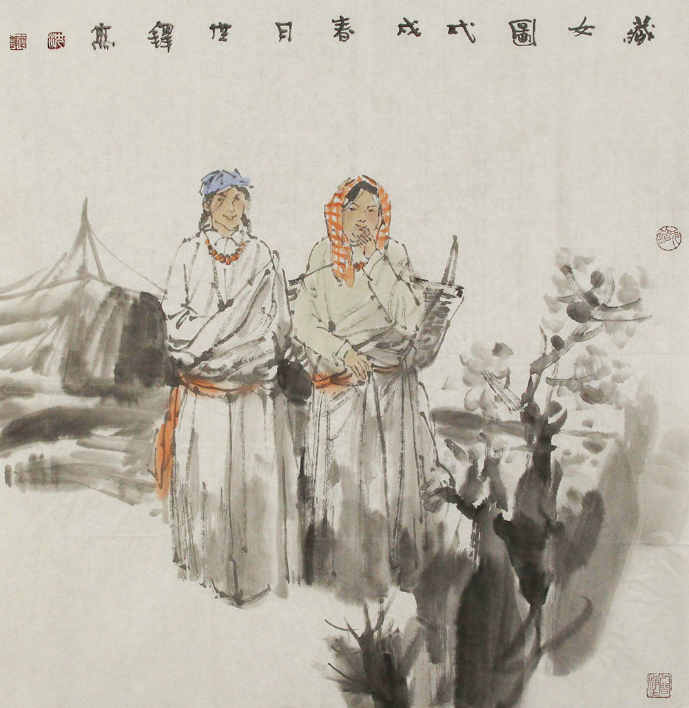 沈世铎人物画作品赏析 | 笔墨写意,描摹生动,展现与众不同的藏域风情