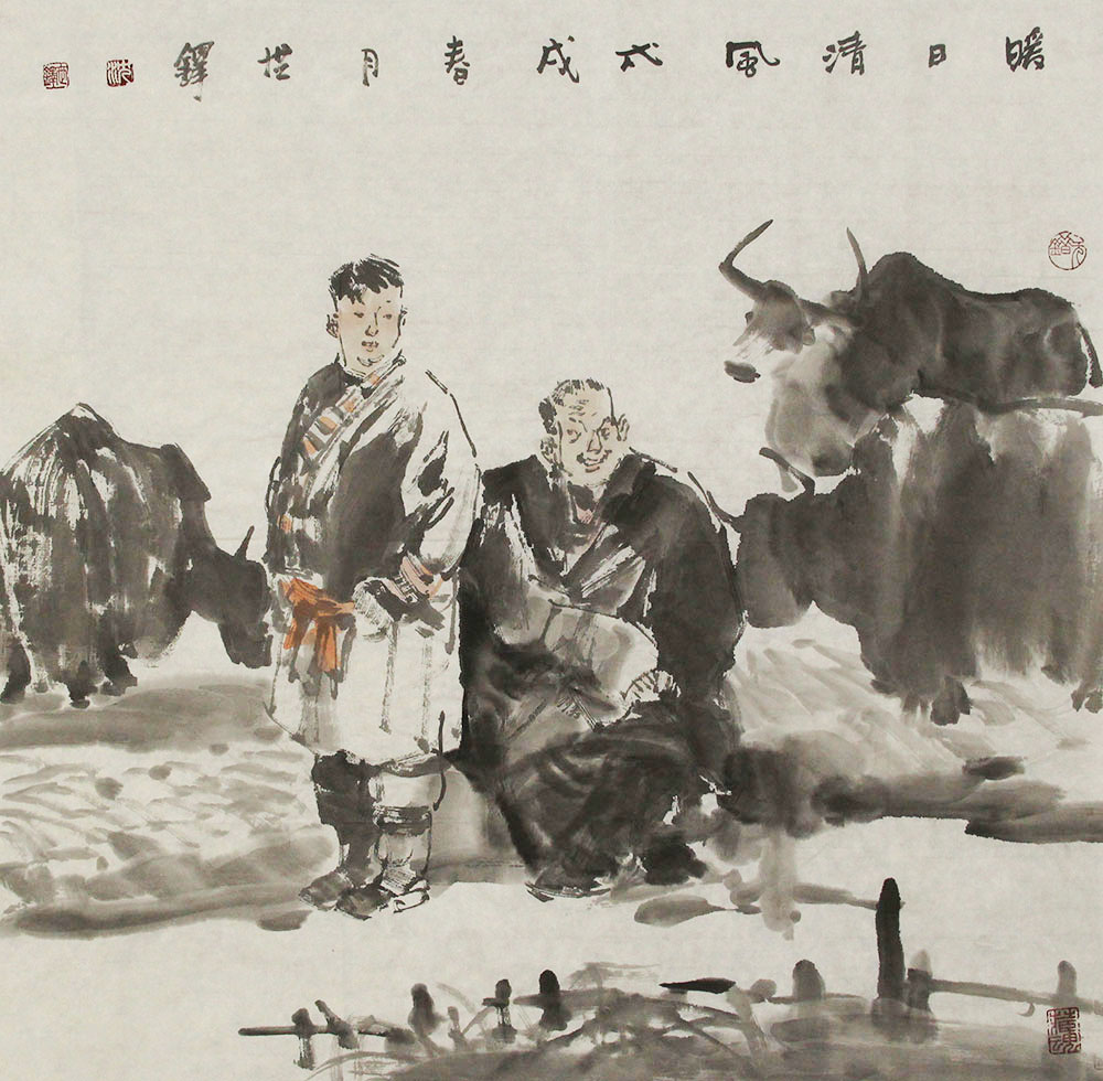 沈世铎人物画作品赏析 | 笔墨写意,描摹生动,展现与众不同的藏域风情