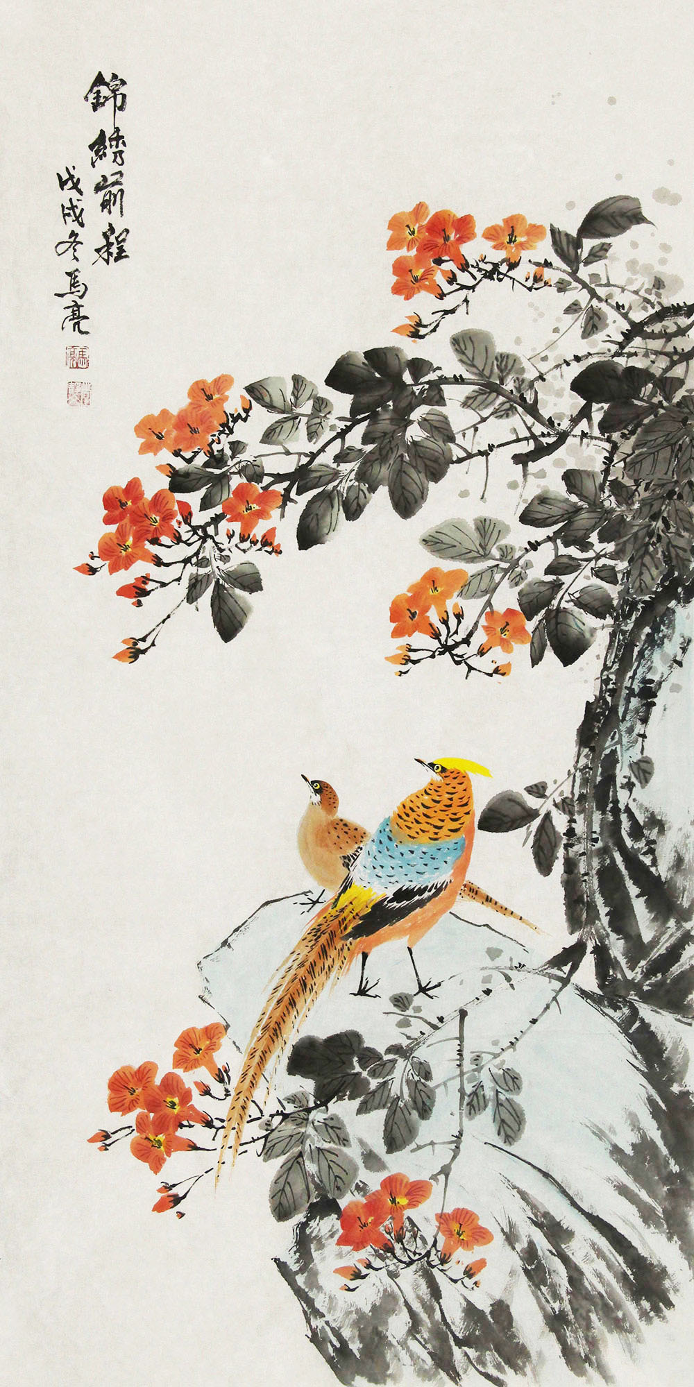 马亮花鸟画作品赏析 | 画家表现季节变幻,自然界无限清新雅趣,四季