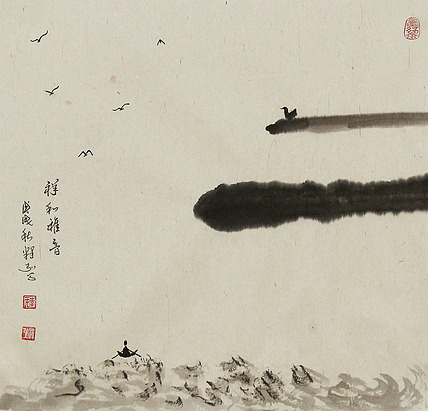 中国国画家协会会员 李建华 山水 国画