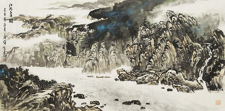 中国美术家协会会员 任广强 山水 国画