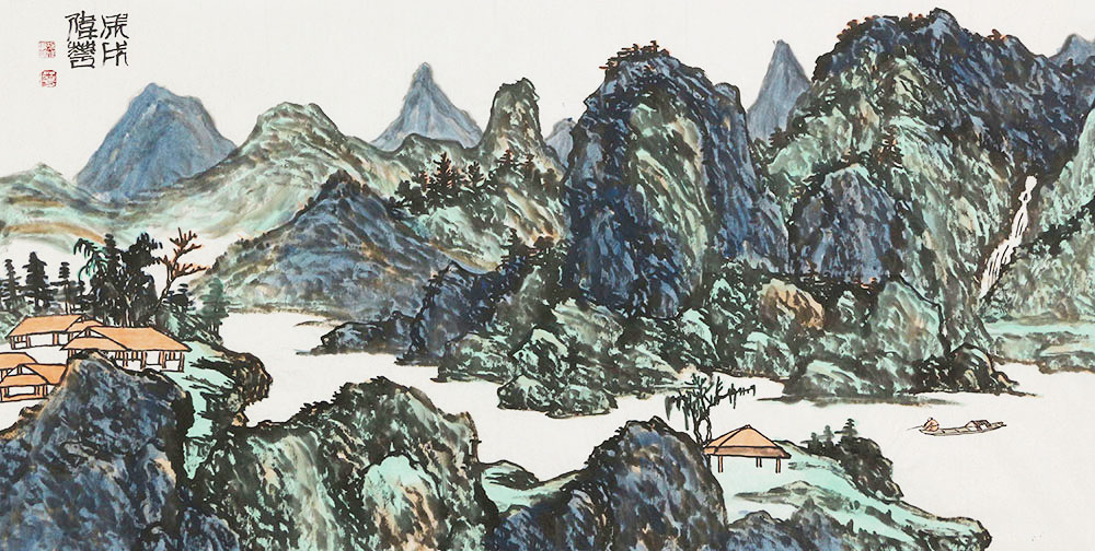 韩伟华山水画作品赏析 | 走笔细腻,线条分明,波澜壮阔,大美大雅,韵味