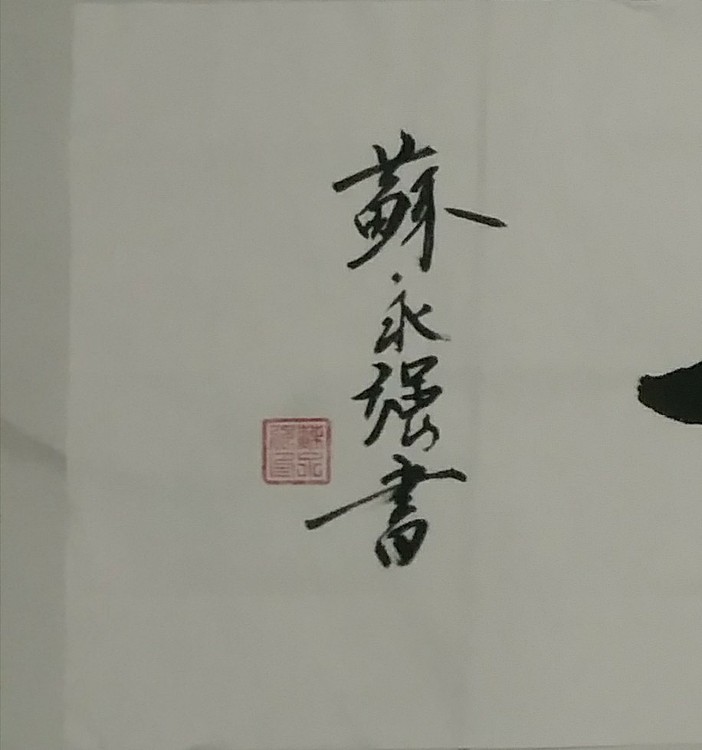 苏永强,中国书画家协会会员书法