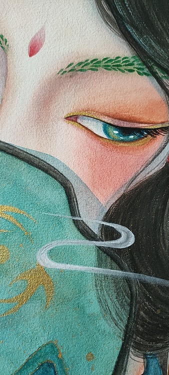 贾佳水彩 古风