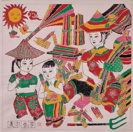 结业于中央美术学院国画院高研班张春燕麦熟季节