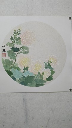 李林没骨菊花当代实力派画家李林国画作品