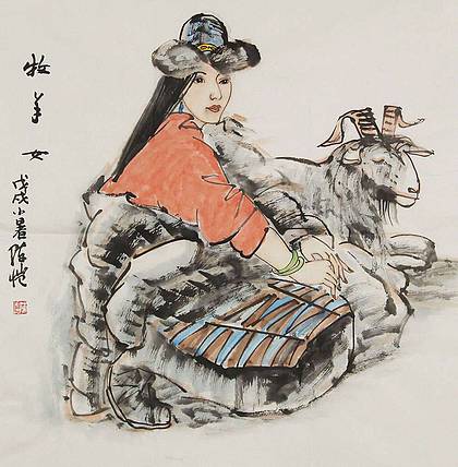 中国当代实力派人物画画家 副教授 中国美协会员 陈恺精品