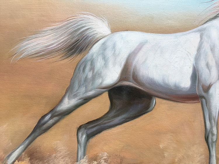 陈顺强手绘油画作品巜腾》