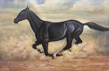 陈顺强手绘油画作品《腾飞》