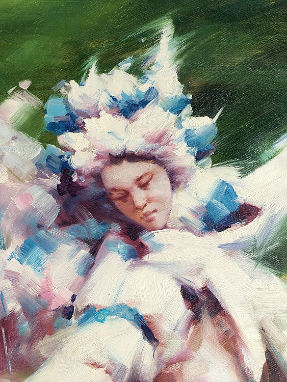 张嘉應手绘油画作品《舞者三》