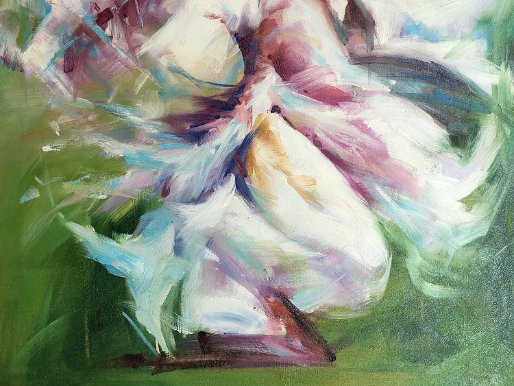 张嘉應手绘油画作品《舞者三》