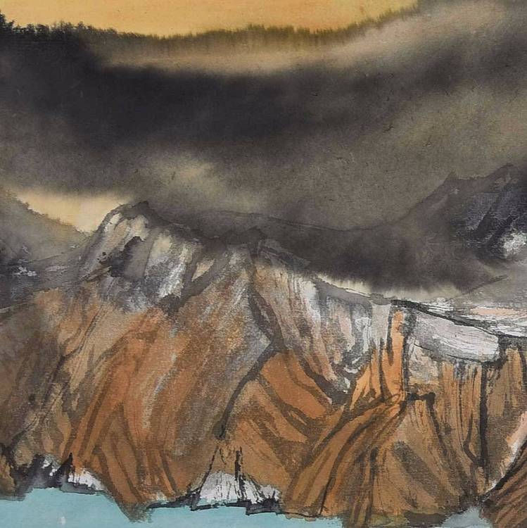 国际中国书画家交流促进会理事  韩一《远山》