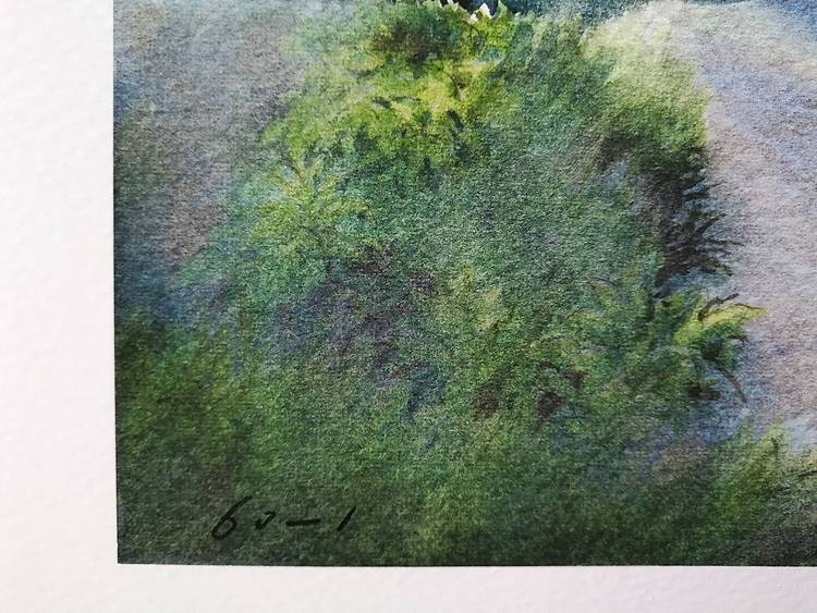杨红威水彩版画作品         《留村》